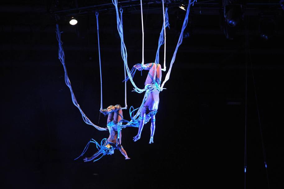 Spettacolo del Cirque du Soleil a Expo 2015. (ANSA)